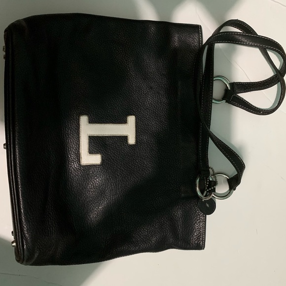 Roots Handbags - Black Leather Tote Bag